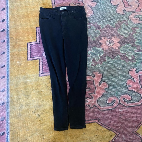 Denim - Madewell, black, roadtripper skinny jeans